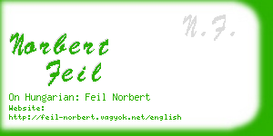norbert feil business card